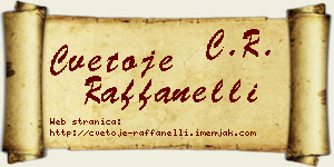Cvetoje Raffanelli vizit kartica
